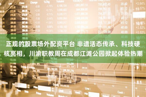 正规的股票场外配资平台 非遗活态传承、科技硬核亮相，川渝职教周在成都江滩公园掀起体验热潮